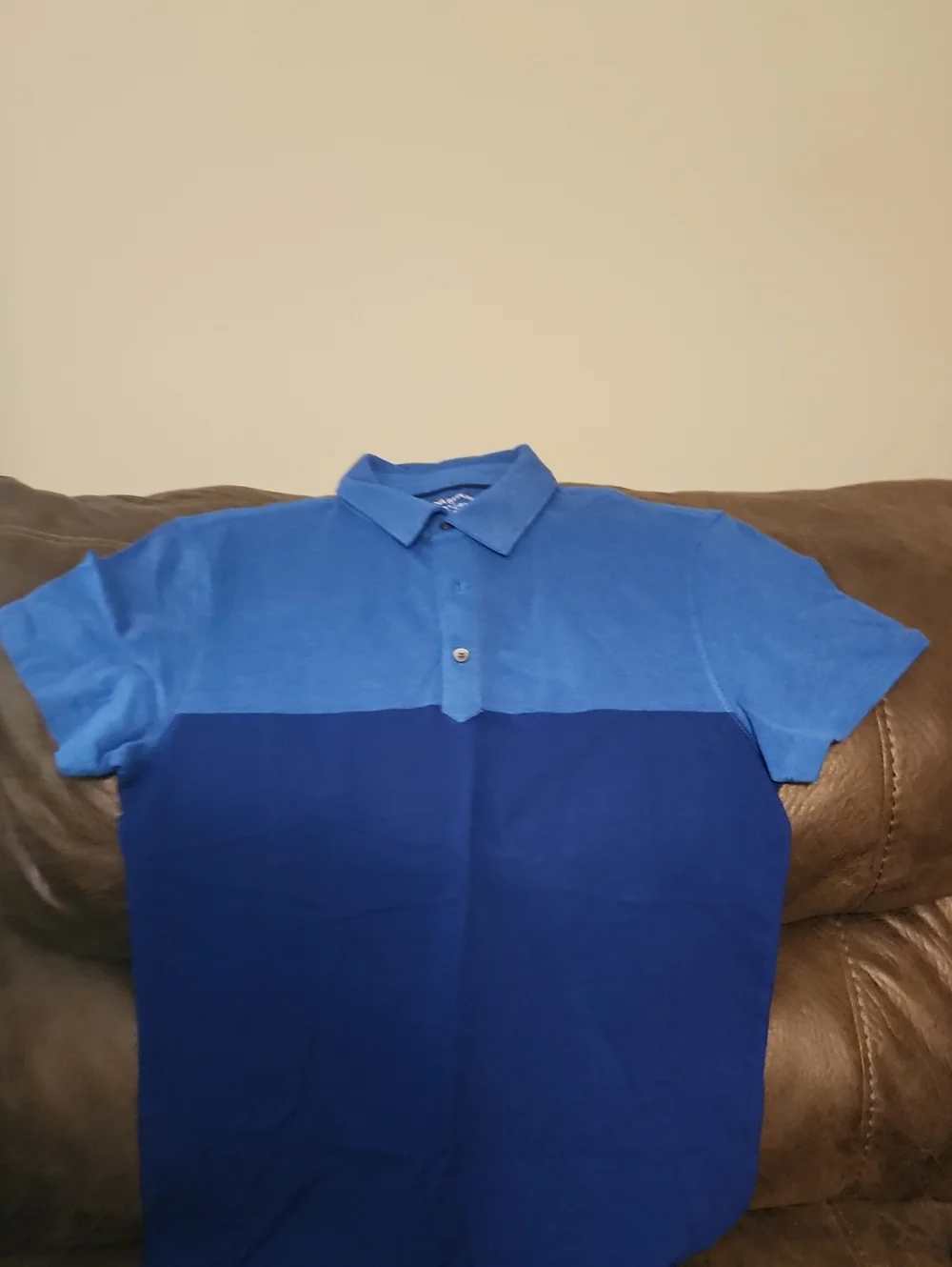 Banana Republic Two-Tone Blue Polo
